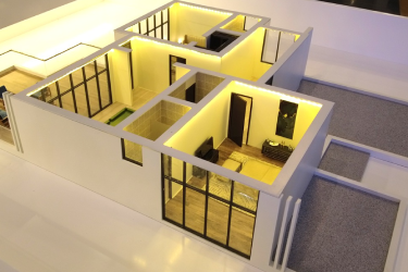 3d model which showcases the interior of a house