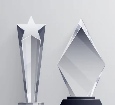 2 crystal awards