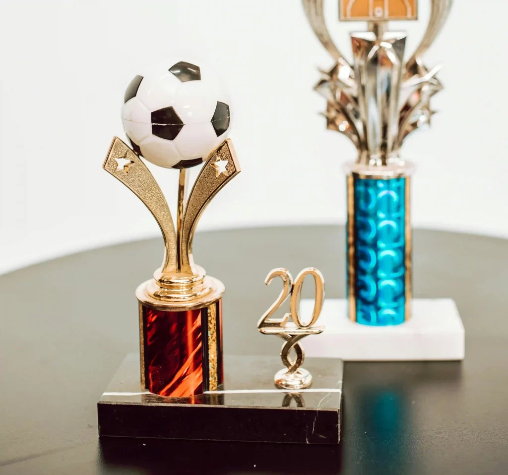 2 custom made trophies