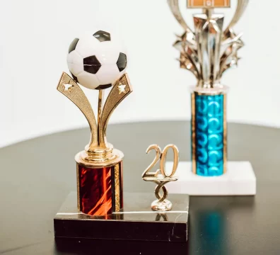 2 custom made trophies