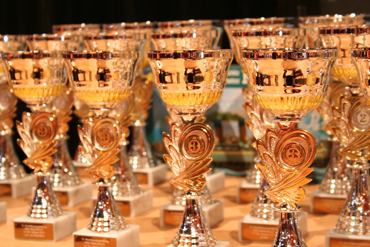 set of trophies