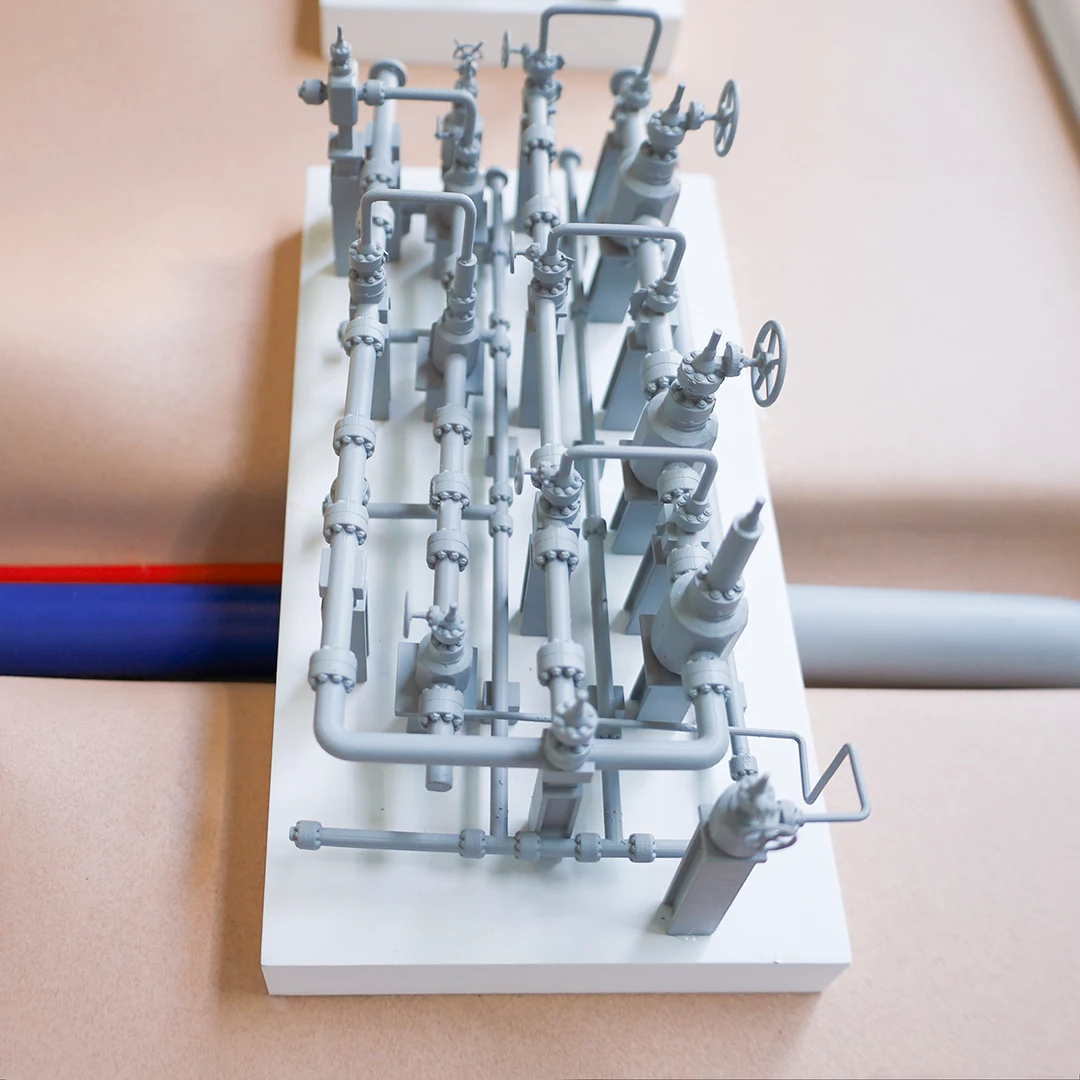 3D printed industrial model with precise details
