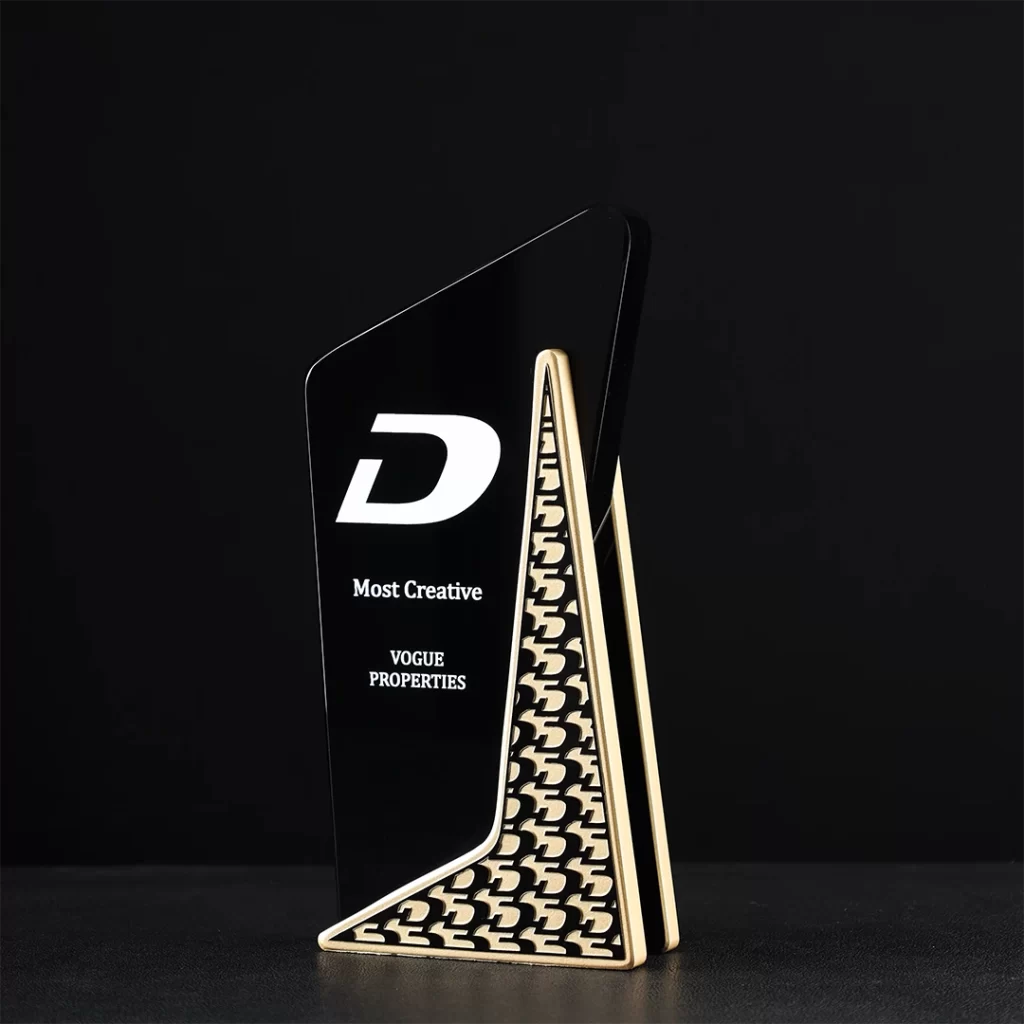 Custom Award in black and gold color