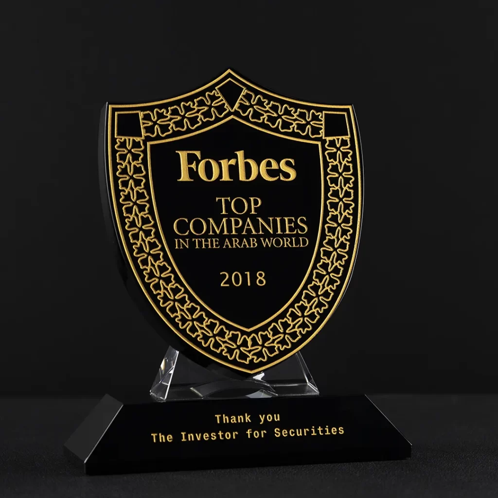 golden forbes plaque | corporate award
