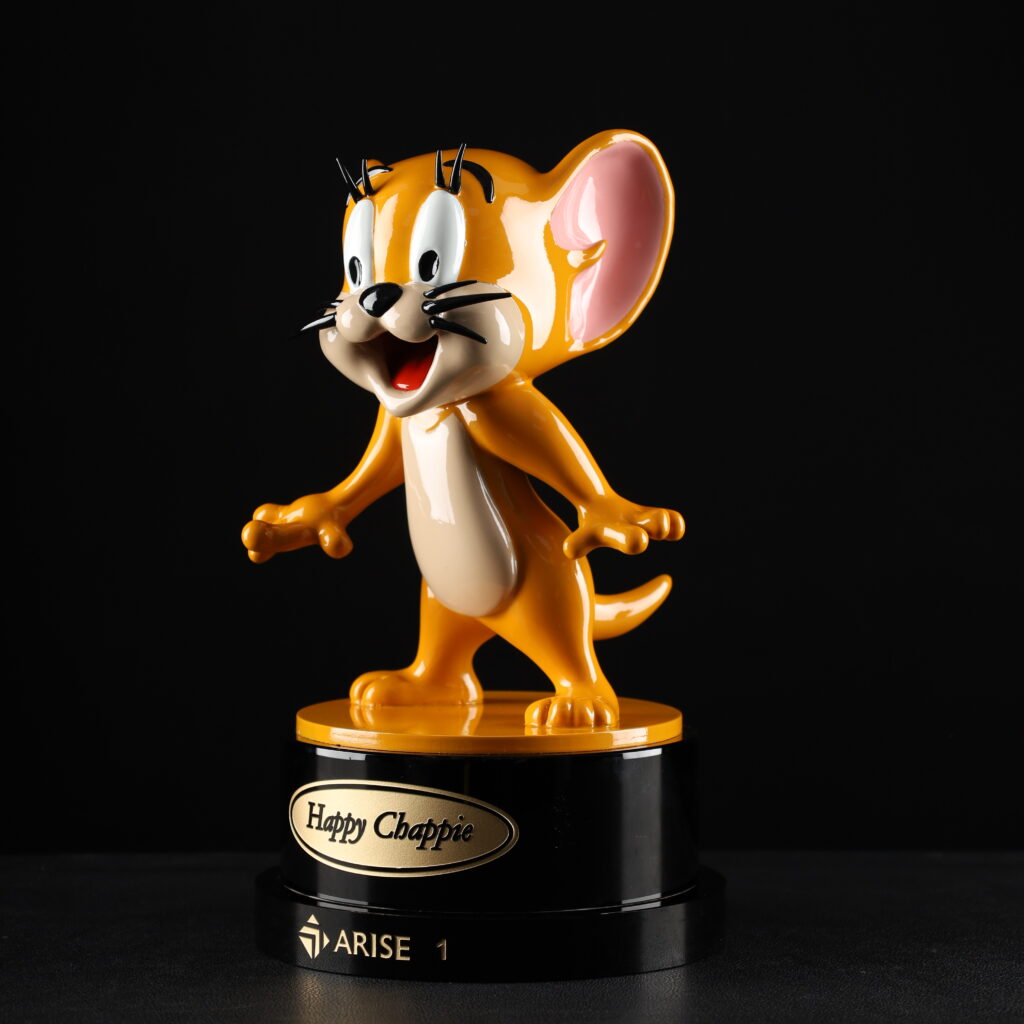 3D printed Jerry character model with detailed cartoon features