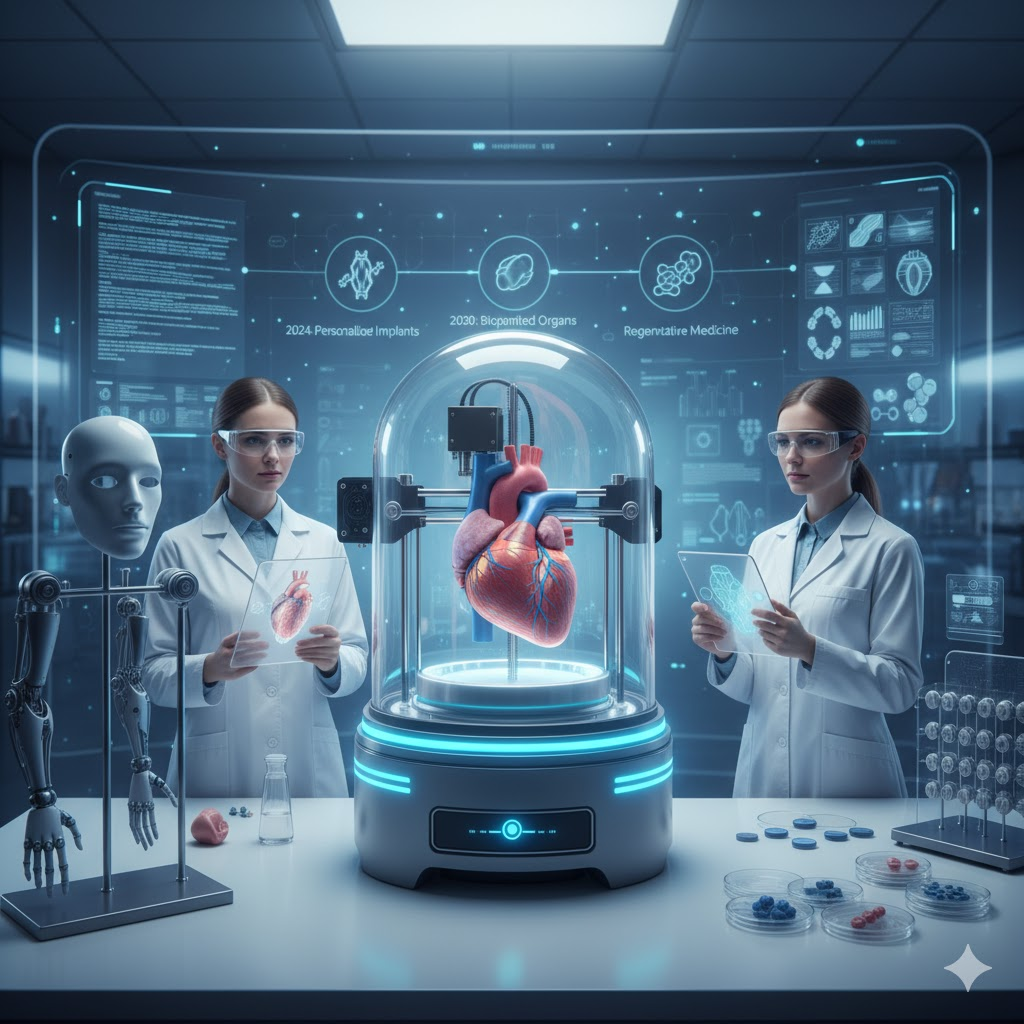 AI Generated future of 3D printing in healthcare