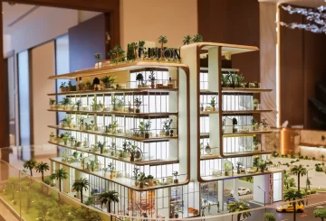 Tab-controlled architectural model created for Elton, UAE — designed for interactive presentations and display.