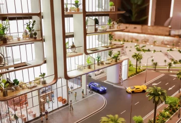 Tab-controlled architectural model created for Elton, UAE — designed for interactive presentations and display.